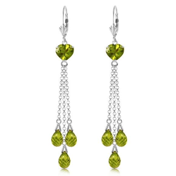 CHANDELIER EARRING WITH BRIOLETTE PERIDOTS